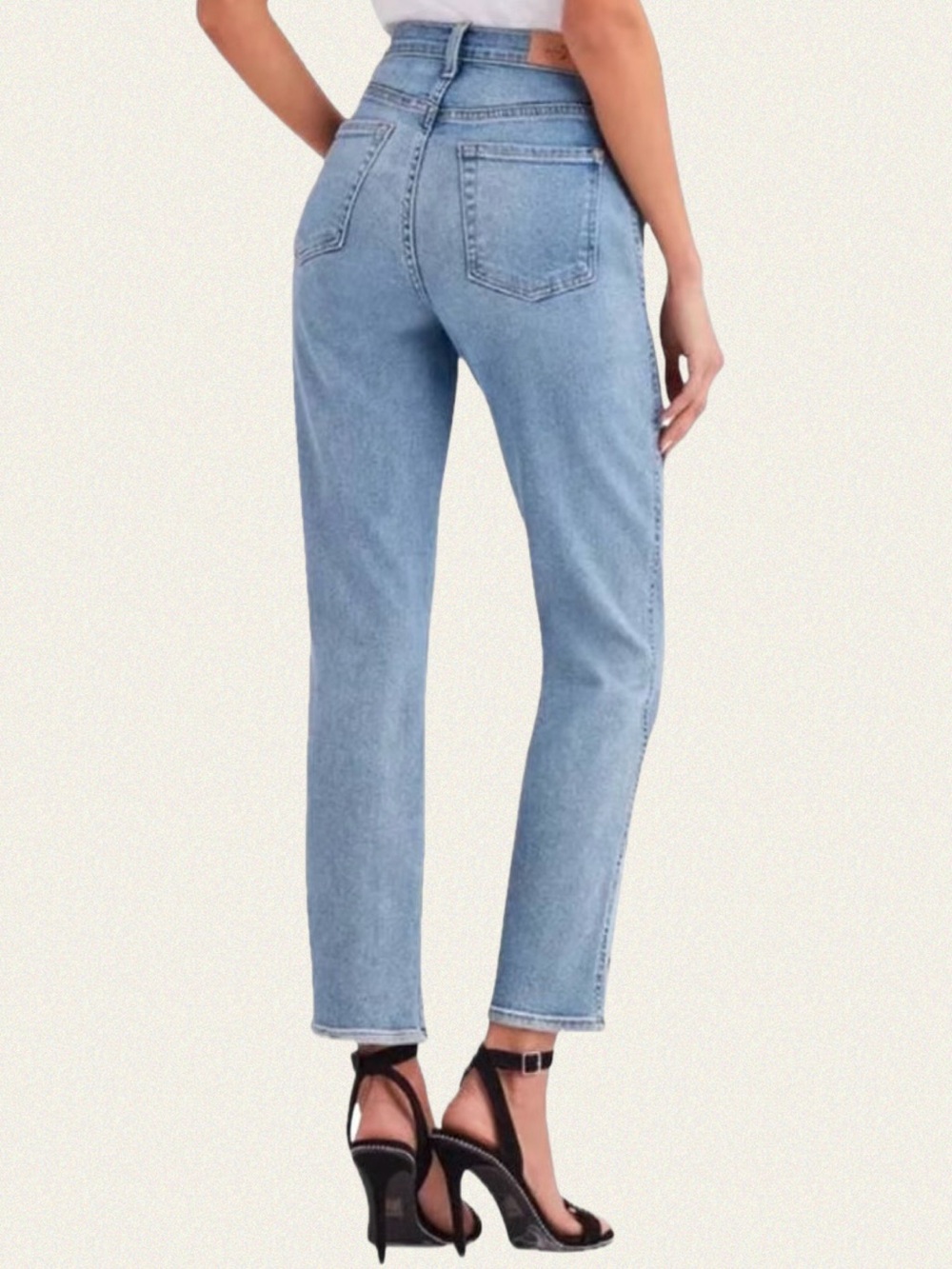 7 For All Mankind Edie Embellished Crop Straight Jean - Picture 4 of 11